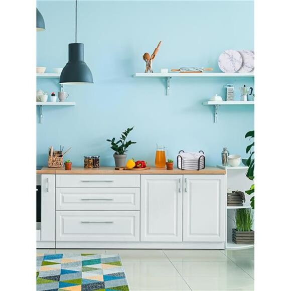 Coasters for Drinks, White Marble-Style Absorbent Coasters with Holder, - Picture 9 of 14